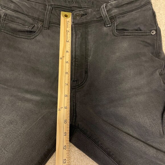 American Eagle Outfitters Womens Black Mom Jeans Size 6 Regular Cotton Blend Cas - Picture 9 of 16